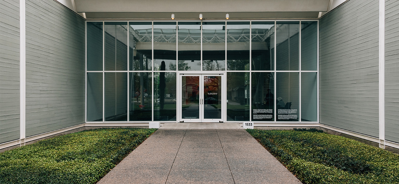 The doors to the Menil Collection.