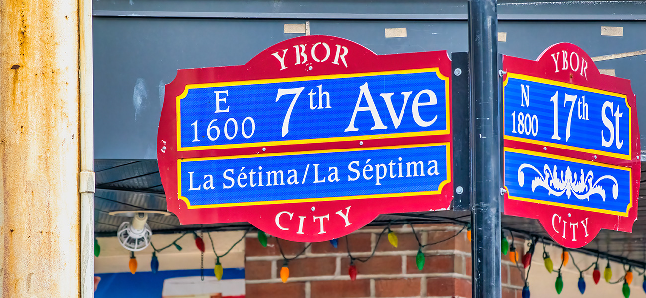 Street sign in Ybor City.