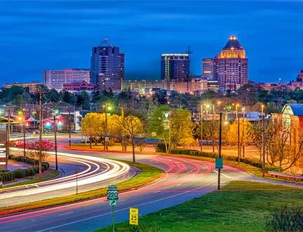 Greensboro, NC skyline