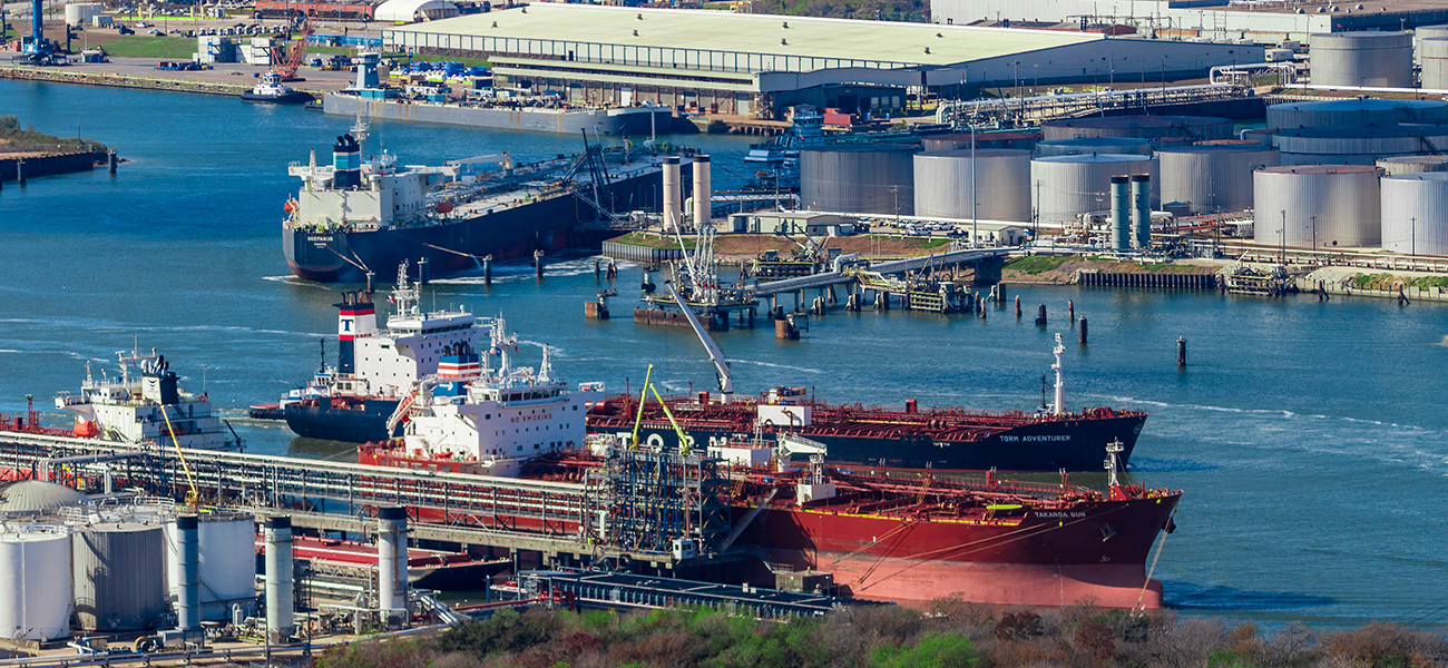 Cargo ships at the Harbor.