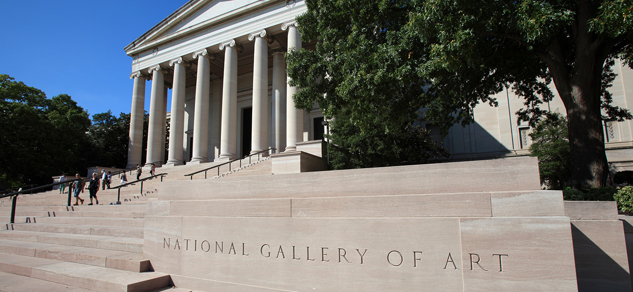 The steps of the National Gallery of Art.