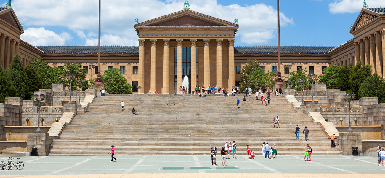 The Rocky Steps in front of the Philadelphia Museum of Art.