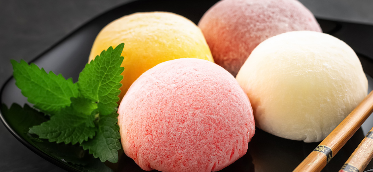 Colorful mochi.