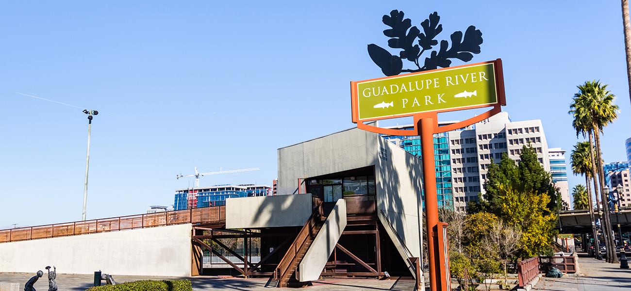 Sign for Guadalupe River Park.