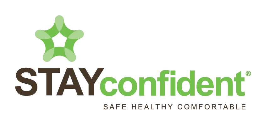 STAYconfident. Safe Healthy Comfortable logo