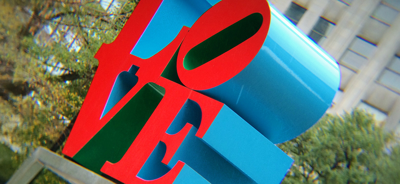 The LOVE sculpture in LOVE Park.
